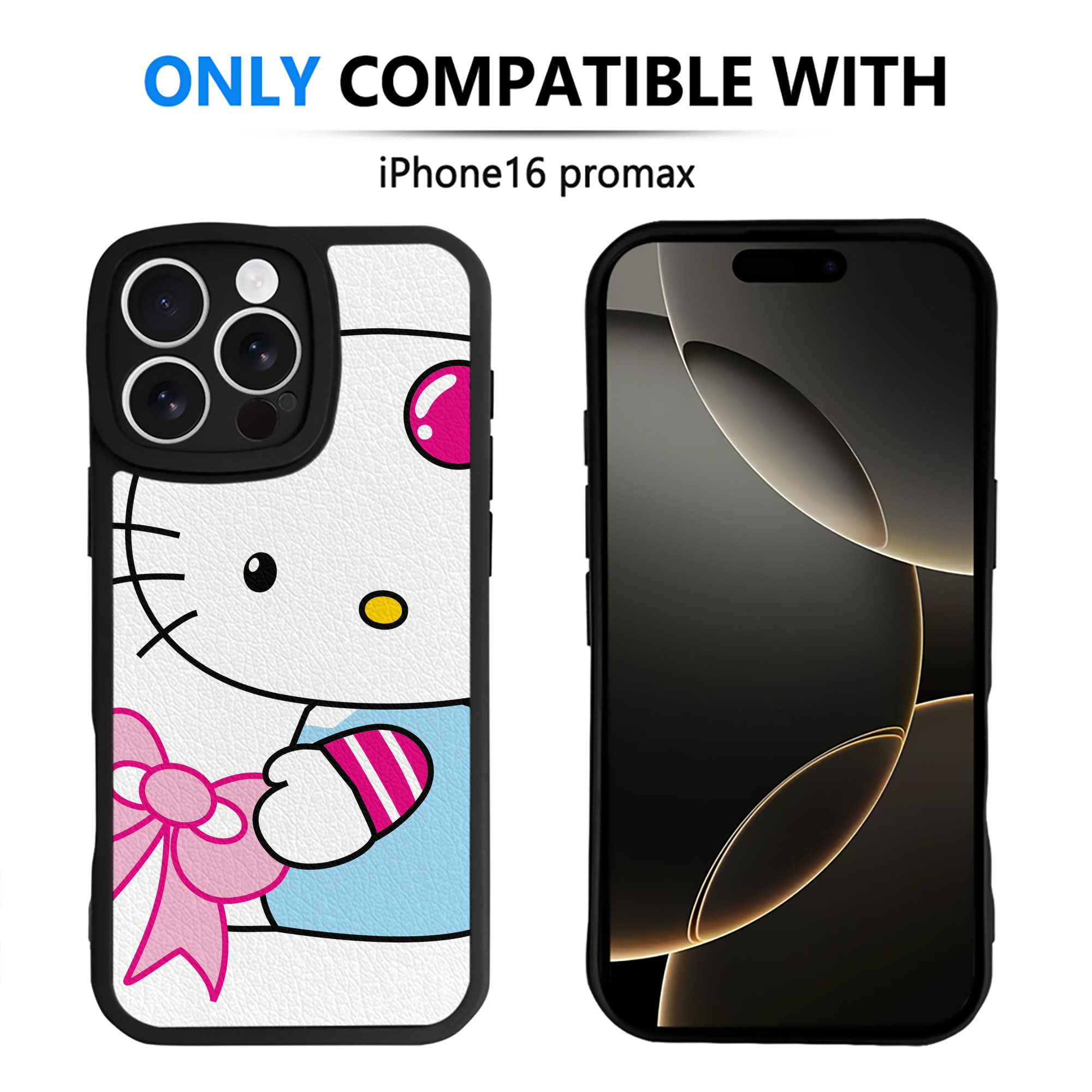 （画像用） Hello Kitty ハローキティ 【iPhone 16シリーズ対応】シリコンスマホケース（レザー調） 材質：シリコン